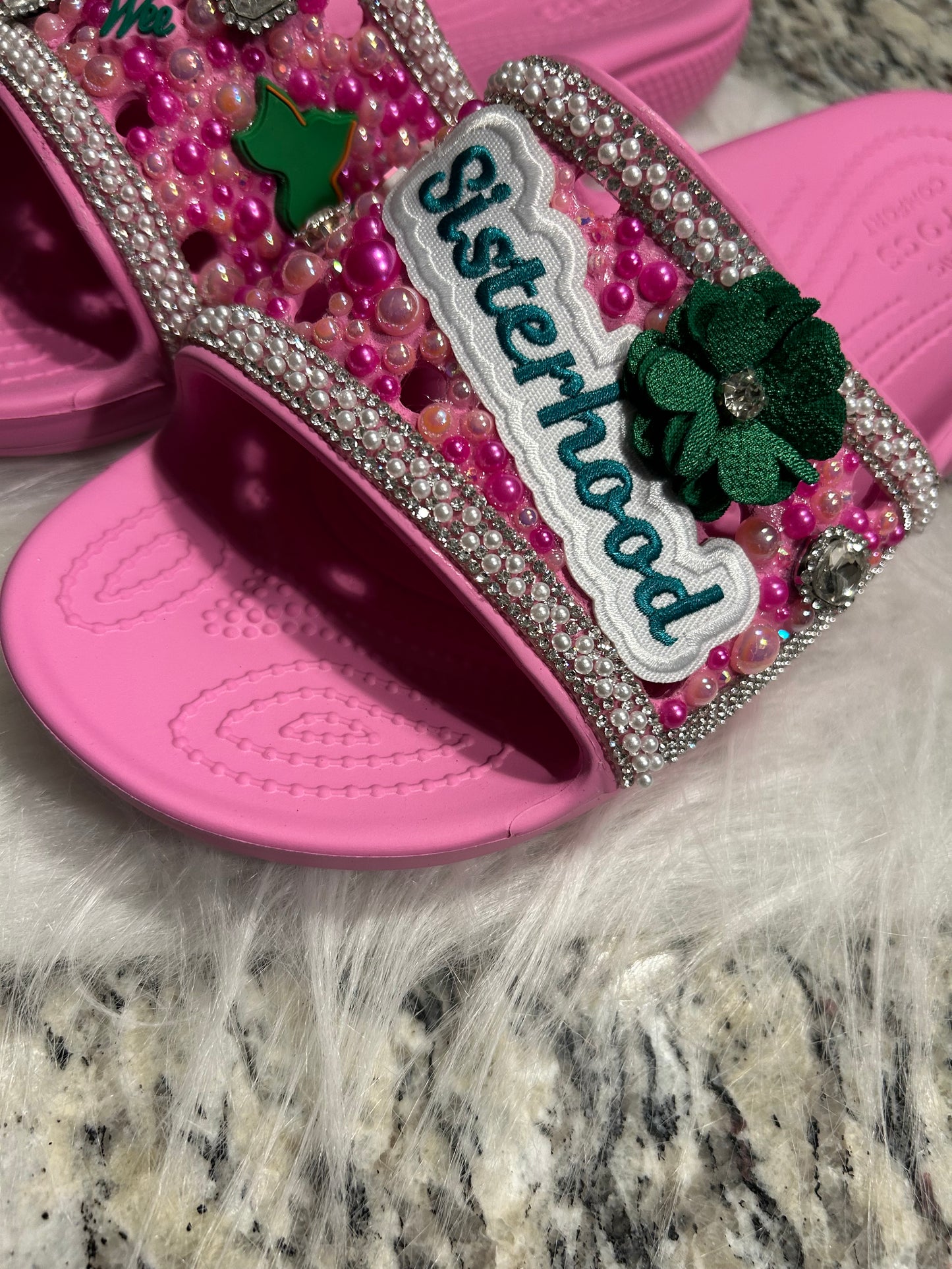 Blinged Out AKA Inspired Croc Slides - Women’s 10