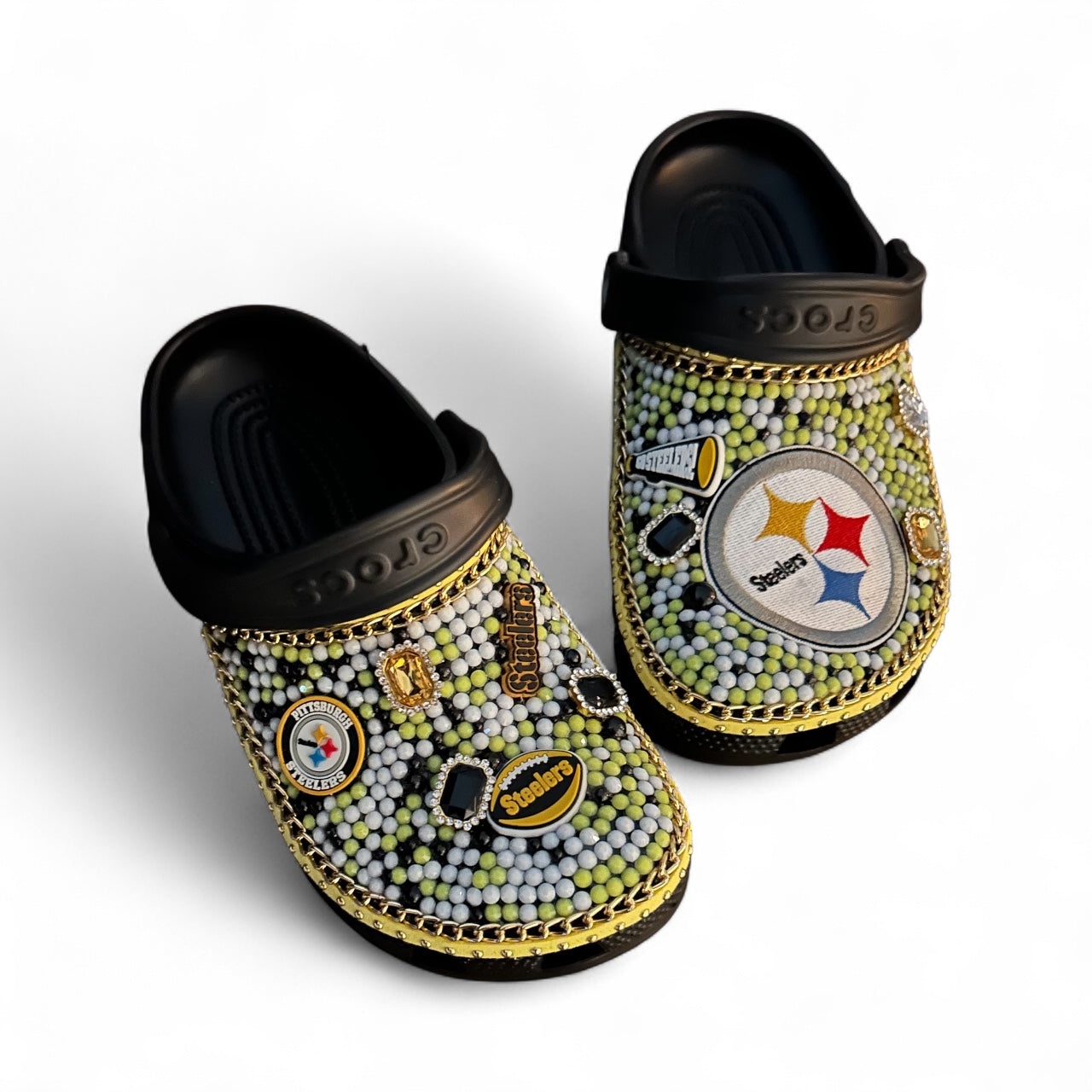 Women’s Steelers Custom Crocs - Size 6