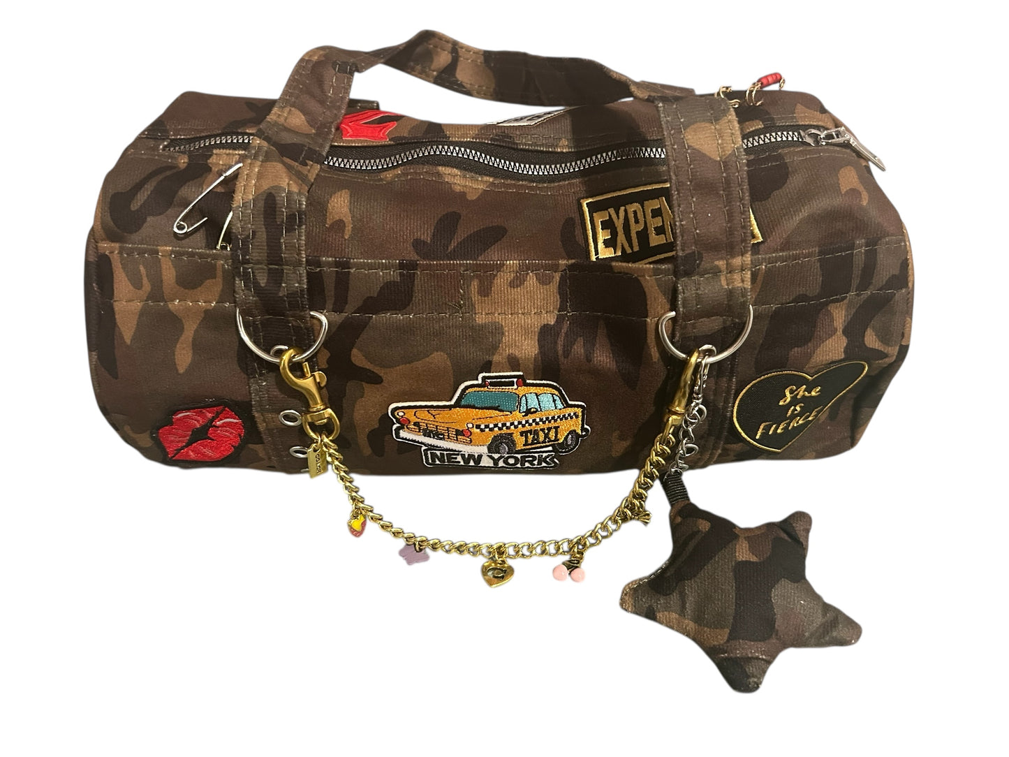 Junk Camo Barrel Purse - Yellow Cab NYC Edition