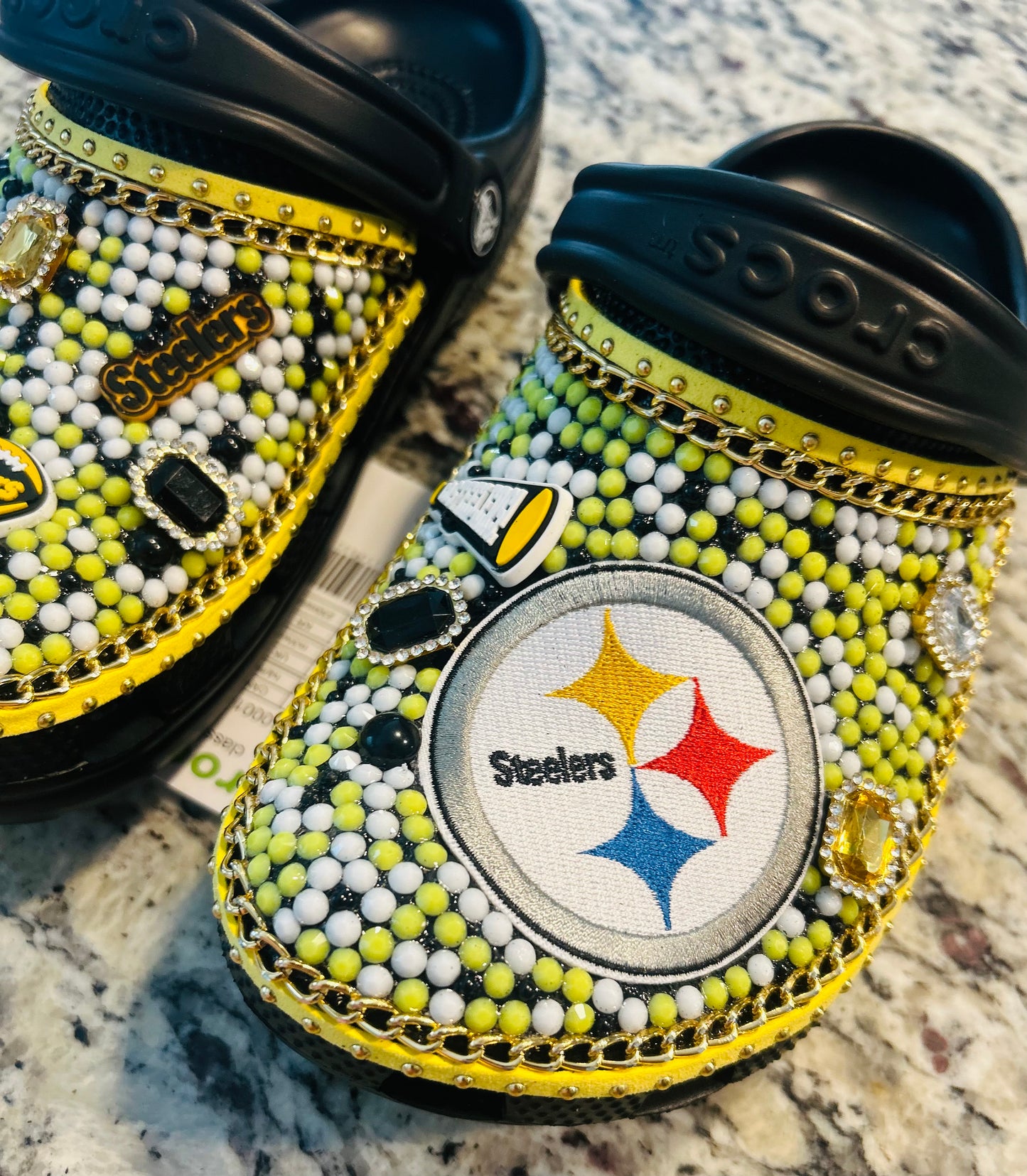 Women’s Steelers Custom Crocs - Size 6