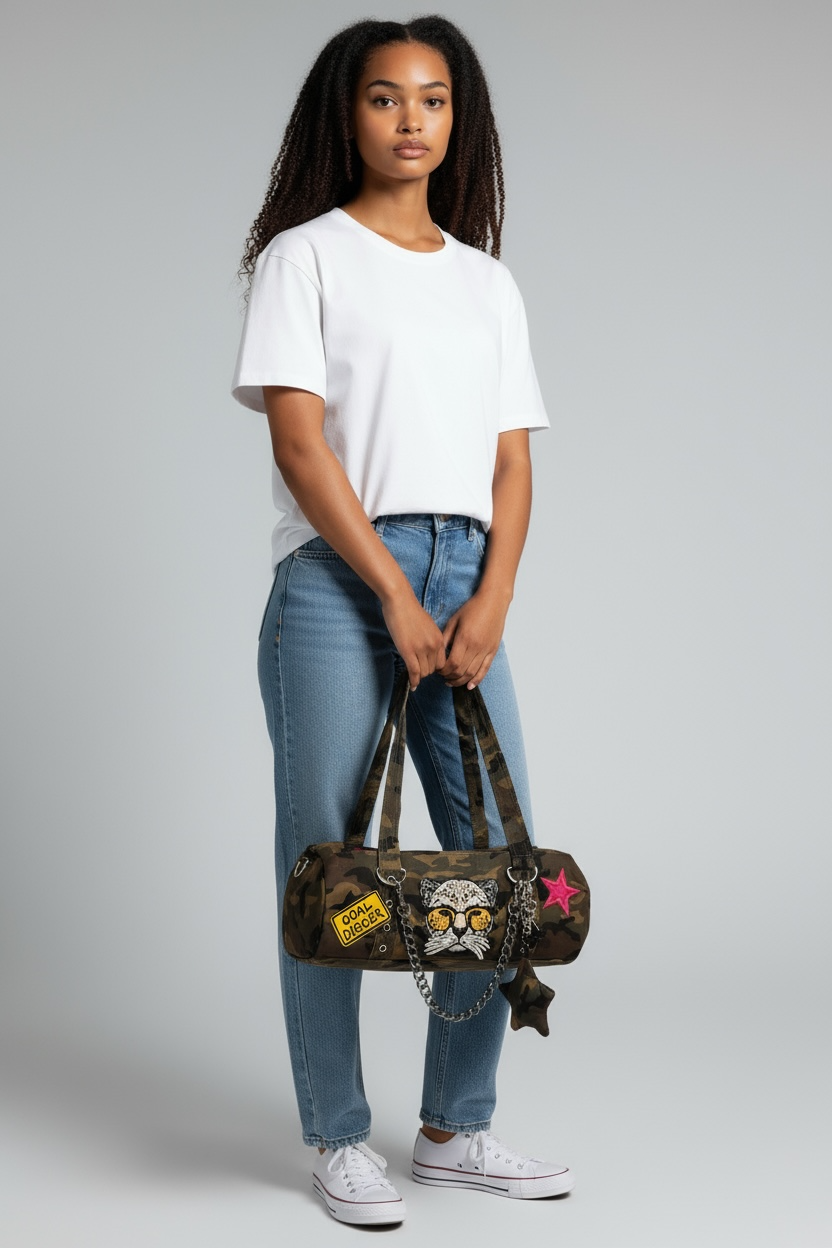 Junk Camo Barrel Purse - Posh Junk’d