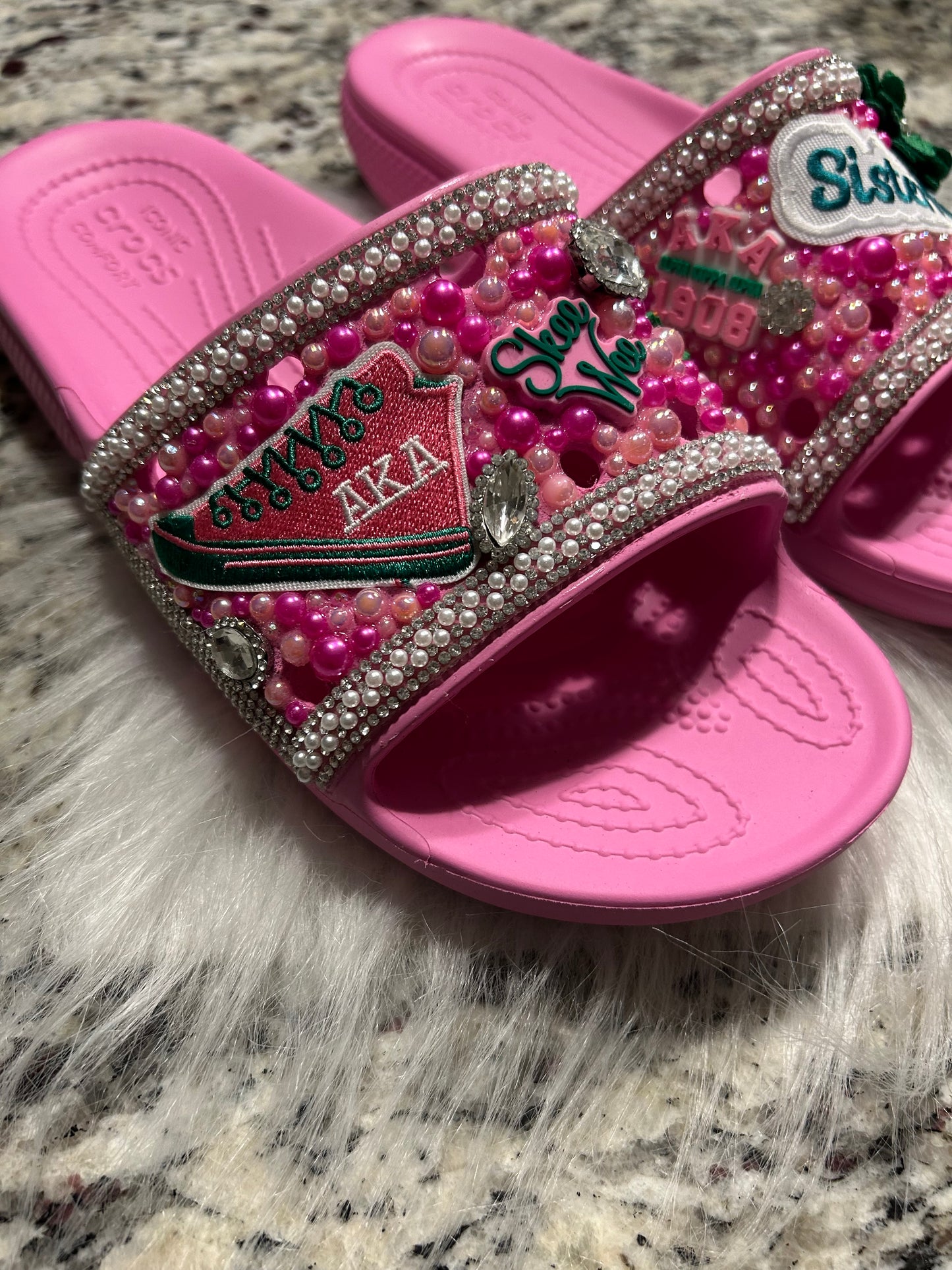 Blinged Out AKA Inspired Croc Slides - Women’s 10